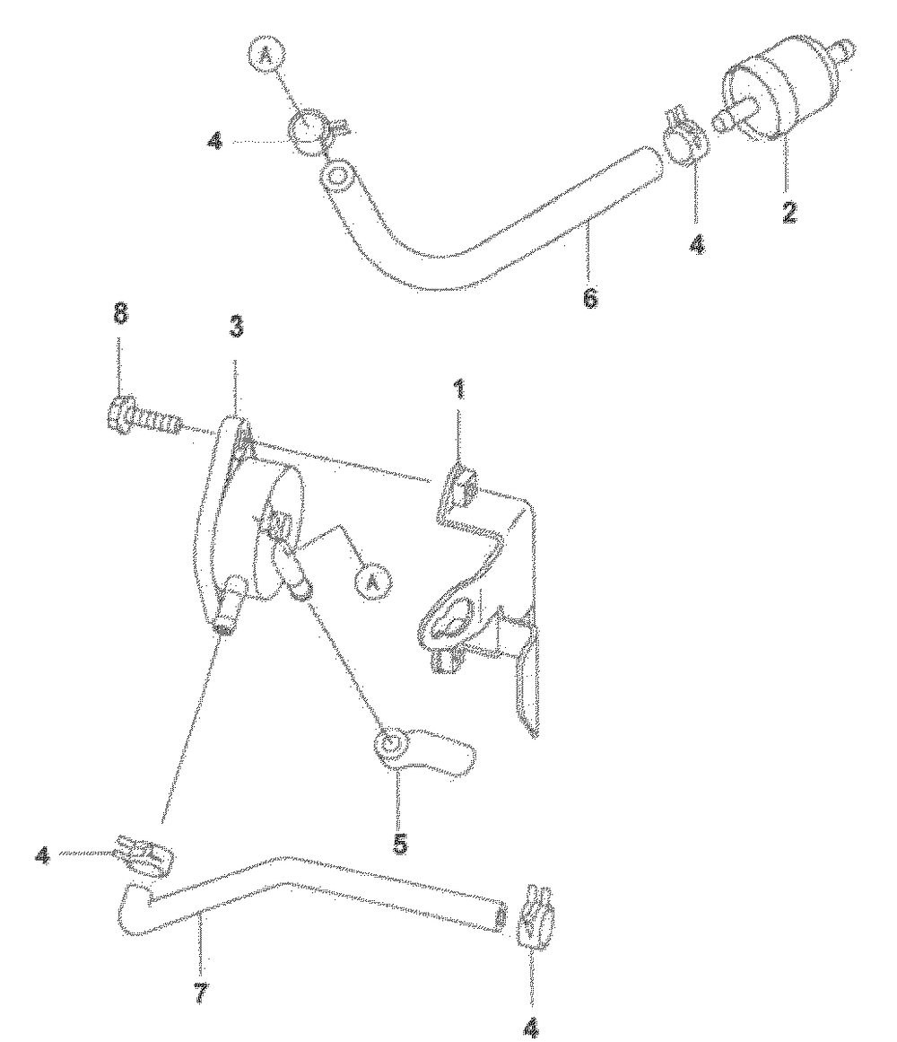 Fuel System Diagram and Parts List for Z-FORCE15 53AA5D2L100 Cub Cadet Lawn Tractor